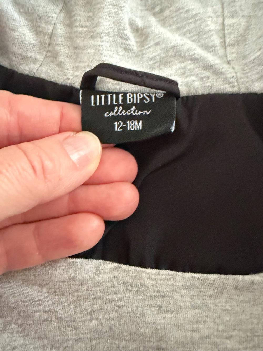 Little Bipsy Black Hooded Kids Raincoat with Zipper Pockets - Picture 2 of 3